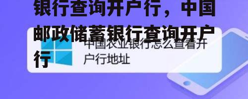 银行查询开户行，中国邮政储蓄银行查询开户行