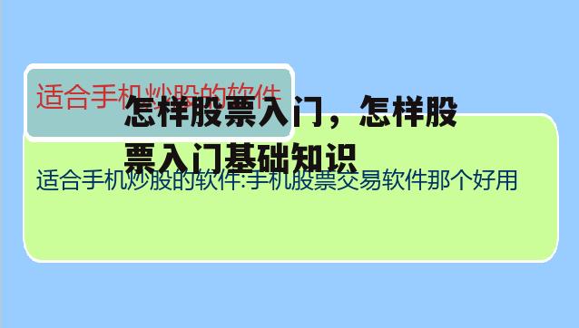 怎样股票入门，怎样股票入门基础知识