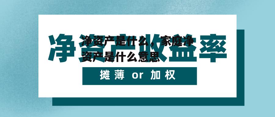 净资产是什么，家庭净资产是什么意思