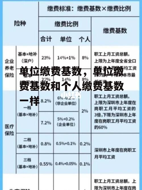 单位缴费基数，单位缴费基数和个人缴费基数一样