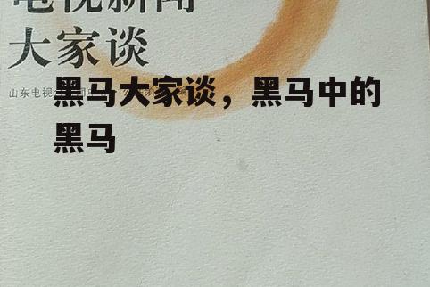 黑马大家谈，黑马中的黑马