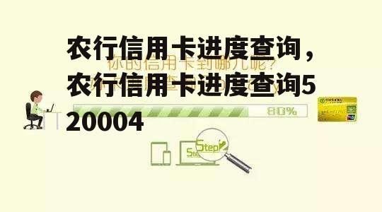 农行信用卡进度查询，农行信用卡进度查询520004