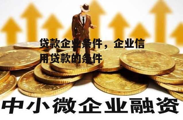 贷款企业条件，企业信用贷款的条件