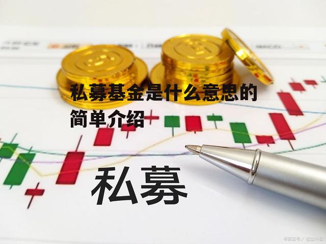 私募基金是什么意思的简单介绍