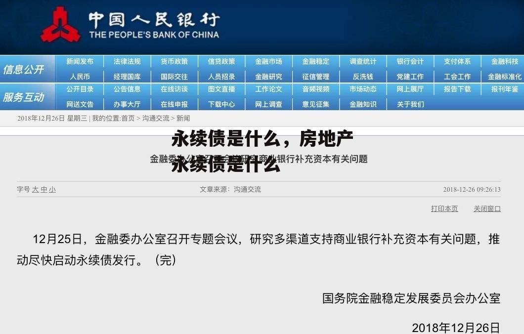 永续债是什么，房地产永续债是什么