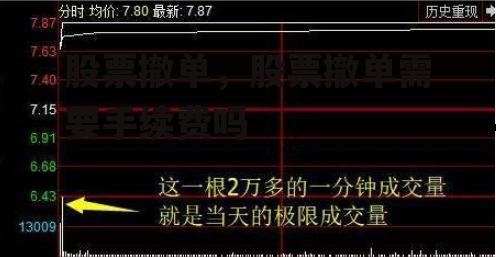 股票撤单，股票撤单需要手续费吗