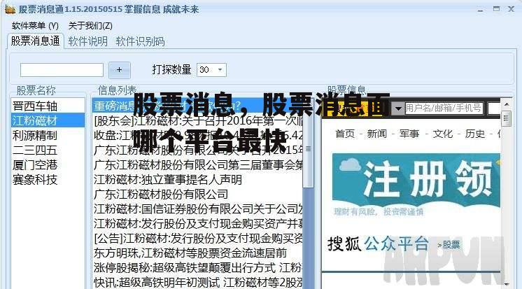 股票消息，股票消息面哪个平台最快