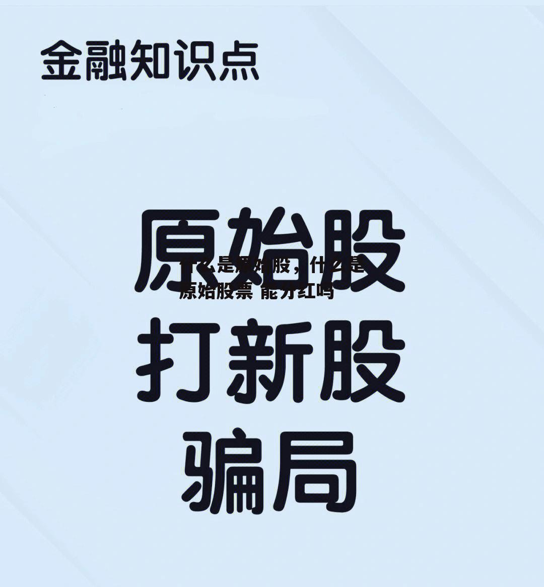 什么是原始股，什么是原始股票 能分红吗