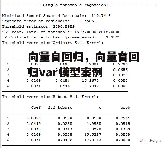 向量自回归，向量自回归var模型案例