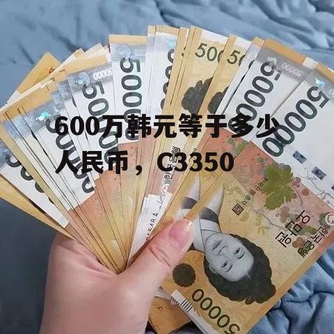 600万韩元等于多少人民币，C3350