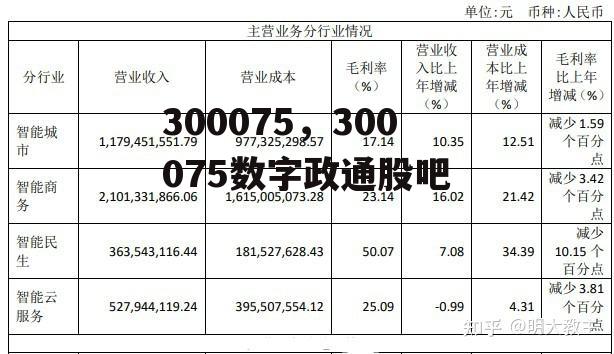 300075，300075数字政通股吧