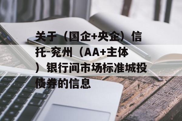 关于（国企+央企）信托-兖州（AA+主体）银行间市场标准城投债券的信息