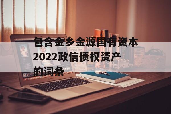 包含金乡金源国有资本2022政信债权资产的词条