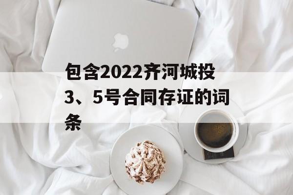 包含2022齐河城投3、5号合同存证的词条