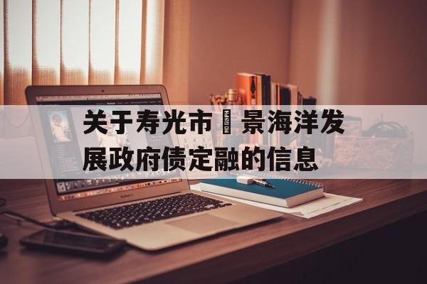 关于寿光市昇景海洋发展政府债定融的信息