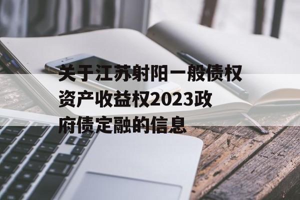 关于江苏射阳一般债权资产收益权2023政府债定融的信息