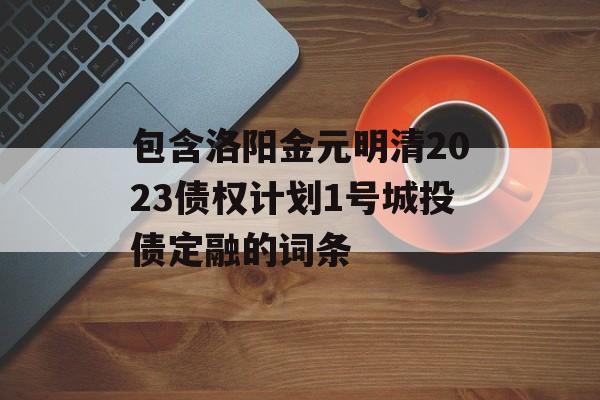 包含洛阳金元明清2023债权计划1号城投债定融的词条