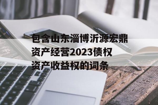 包含山东淄博沂源宏鼎资产经营2023债权资产收益权的词条