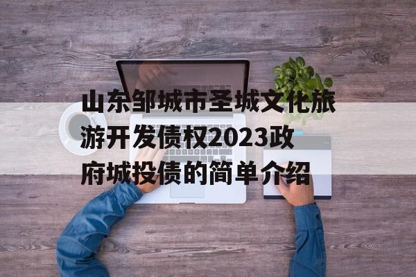 山东邹城市圣城文化旅游开发债权2023政府城投债的简单介绍