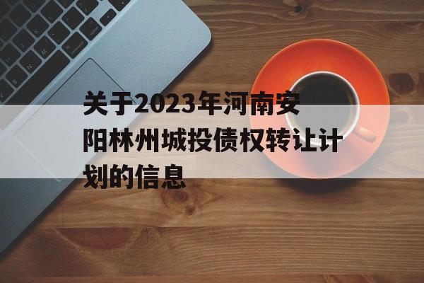 关于2023年河南安阳林州城投债权转让计划的信息