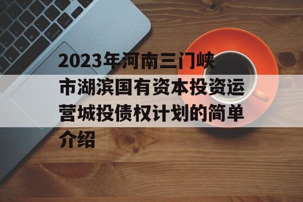 2023年河南三门峡市湖滨国有资本投资运营城投债权计划的简单介绍