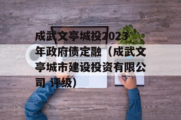 成武文亭城投2023年政府债定融（成武文亭城市建设投资有限公司 评级）