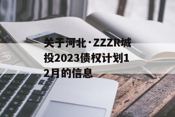 关于河北·ZZZR城投2023债权计划12月的信息