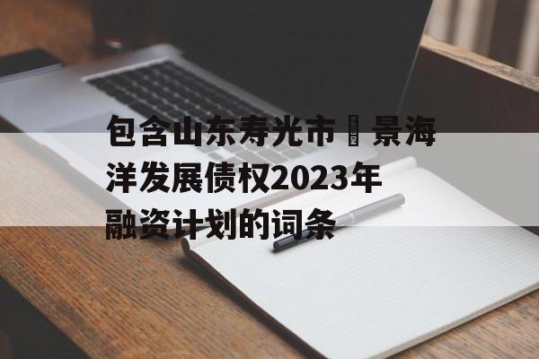 包含山东寿光市昇景海洋发展债权2023年融资计划的词条