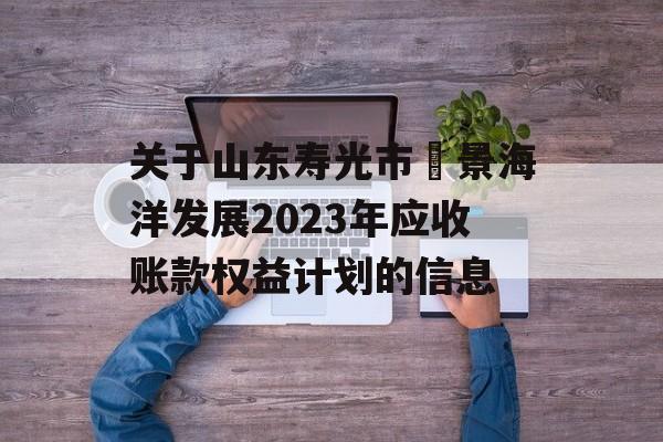 关于山东寿光市昇景海洋发展2023年应收账款权益计划的信息