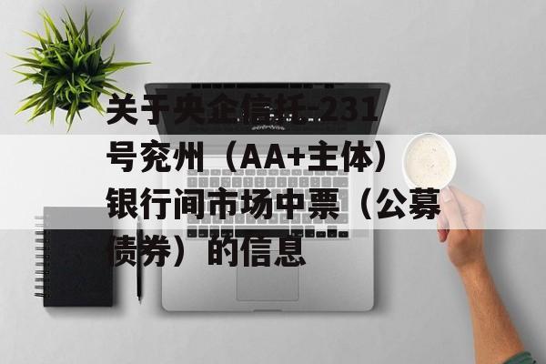 关于央企信托-231号兖州（AA+主体）银行间市场中票（公募债券）的信息