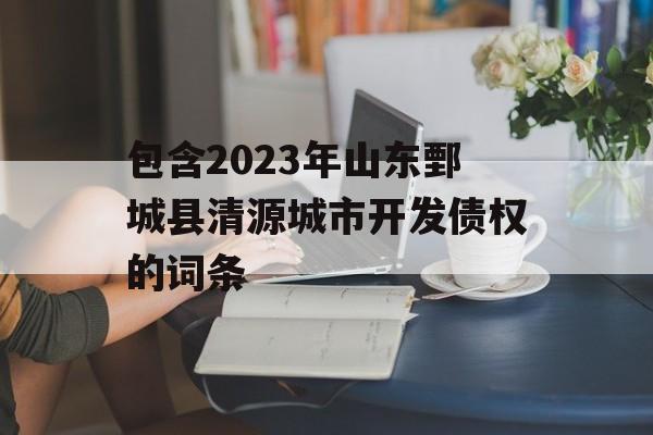 包含2023年山东鄄城县清源城市开发债权的词条