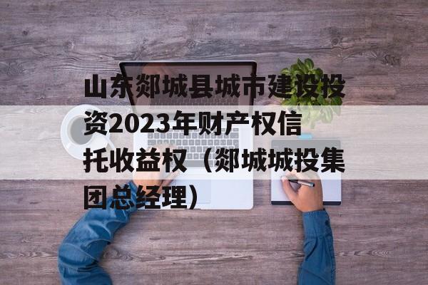 山东郯城县城市建设投资2023年财产权信托收益权（郯城城投集团总经理）