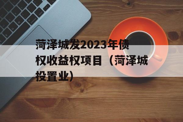 菏泽城发2023年债权收益权项目（菏泽城投置业）