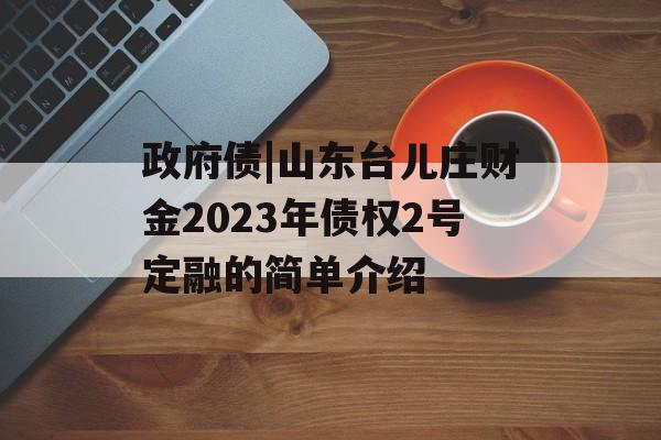 政府债|山东台儿庄财金2023年债权2号定融的简单介绍