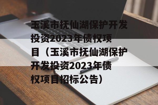 玉溪市抚仙湖保护开发投资2023年债权项目（玉溪市抚仙湖保护开发投资2023年债权项目招标公告）