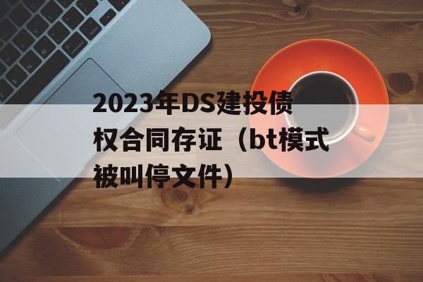 2023年DS建投债权合同存证（bt模式被叫停文件）