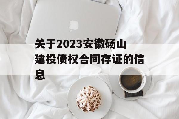 关于2023安徽砀山建投债权合同存证的信息