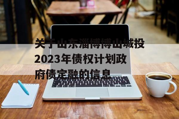 关于山东淄博博山城投2023年债权计划政府债定融的信息