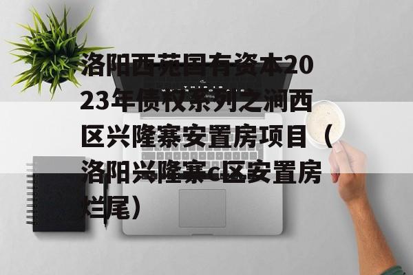 洛阳西苑国有资本2023年债权系列之涧西区兴隆寨安置房项目（洛阳兴隆寨c区安置房烂尾）