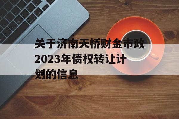 关于济南天桥财金市政2023年债权转让计划的信息