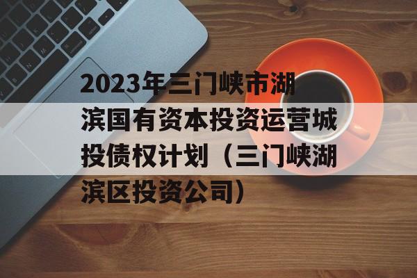 2023年三门峡市湖滨国有资本投资运营城投债权计划（三门峡湖滨区投资公司）