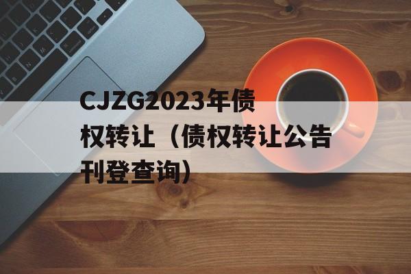 CJZG2023年债权转让（债权转让公告刊登查询）