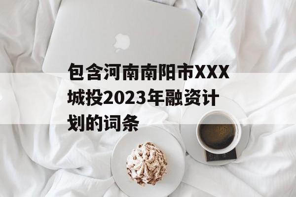 包含河南南阳市XXX城投2023年融资计划的词条