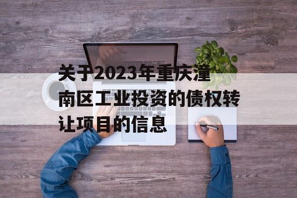 关于2023年重庆潼南区工业投资的债权转让项目的信息