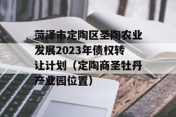 菏泽市定陶区圣陶农业发展2023年债权转让计划（定陶商圣牡丹产业园位置）