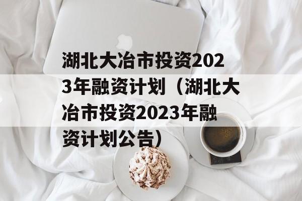 湖北大冶市投资2023年融资计划（湖北大冶市投资2023年融资计划公告）