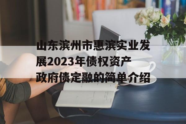 山东滨州市惠滨实业发展2023年债权资产政府债定融的简单介绍