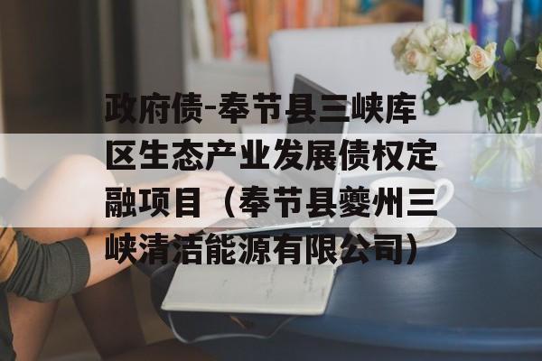 政府债-奉节县三峡库区生态产业发展债权定融项目（奉节县夔州三峡清洁能源有限公司）