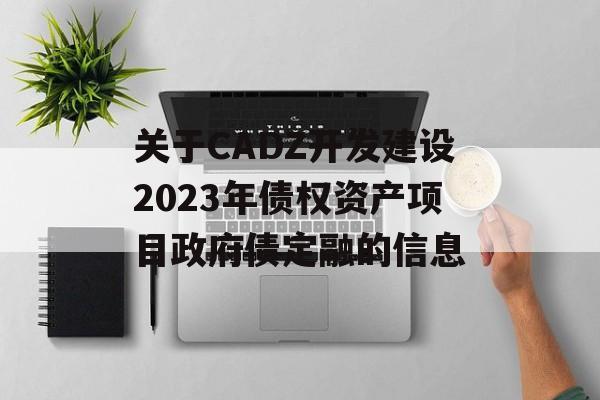 关于CADZ开发建设2023年债权资产项目政府债定融的信息