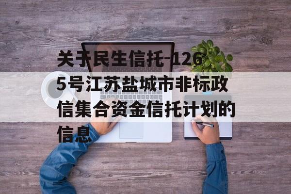 关于民生信托-1265号江苏盐城市非标政信集合资金信托计划的信息